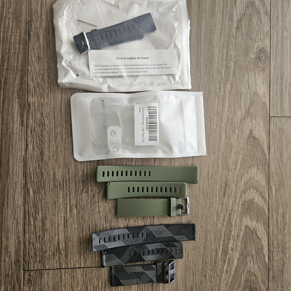 Black and Green Watch‎ Bands Set